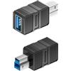 QIANRENON 5 Gbps USB 3.0 Convertitore USB B a USB A, 2 pezzi