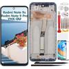 YHX-OU 6.67'' Blau + Telaio Schermo LCD per Xiaomi Redmi Note 9 PRO Redmi Note 9s LCD Display di Riparazione LCD Display Touch Screen Digitizer+ Strumento di Installazione+1 Pezzo Vetro temperato