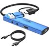 YCBUENO Scheda di acquisizione Vedio 4K da microfono a USB/tipo C + adattatore audio tipo C per acquisire video giochi, streaming, insegnamento online