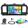 VECHTEL 4G+128G Autoradio Android 15 per Peugeot Expert/Citroën Jumpy III/Toyota Proace 2016, 9'' Incell HD Schermo Tactile co Carplay Android Auto senza Fili GPS WiFi USB Bluetooth FM RDS Retrocamera