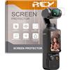 REY Pellicola Protettiva per l'obiettivo della Fotocamera DJI OSMO Pocket 3, Vetro temperato, di qualità Premium