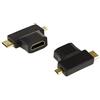KALEA-INFORMATIQUE Adattatore da HDMI tipo A femmina a Micro HDMI maschio tipo D e Mini HDMI maschio tipo C. Da HDMI a MicroHDMI