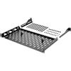 Tecmojo Mensola a sbalzo 1U per montaggio a rack, ventilata, 48,9 cm, profondità 250 mm, con orecchie di supporto posteriori e fermi antiscivolo, ripiano per server e ripiano di rete, capacità 50 kg