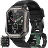LWEARKD Smartwatch Chiamate e Risposta Bluetooth, 19 Sport Orologio Smartwatch Uomo Donna, Fitness Contapassi Cardiofrequenzimetro Pressione Sanguigna SpO2, Monitoraggio del Sonno, Android iOS (Nero)
