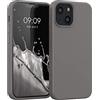 kwmobile Cover per iPhone 13 mini Custodia - Back Case per Smartphone in Silicone TPU - Protezione Gommata - stone dust