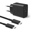 Gcstnn 45W Caricabatterie USB C, Gcstnn 2Porte Rapido Caricatore per Samsung Galaxy S24 Ultra/S24+/S24/S23/S22, A55/A54/A25/A15, Z Fold 6/Filp 6, iPhone iPad, Google Pixel 9, Adattatore con 5A Tipo C Cavo 2M