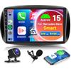 Hodozzy 2G 64GB Android Autoradio per Mercedes Benz Smart 453 Fortwo 2014-2020 Wireless Carplay Android Auto, 9 Pollici Touch Screen Stereo GPS WiFi Bluetooth AM FM/RDS Canbus Retromarcia 2 Din Radio