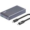 Hagibis Alloggiamento SSD M.2 NVMe, custodia SSD USB4 da 40 Gbps con display a LED Cavo USB4 PCIe3.0x4 Custodia per unità a stato solido esterna USB C in alluminio, chiave B&M+M 2230/2242/2260/2280