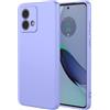TEYYOS Cover per Motorola Moto G84 5G, Morbida Silicone Liquido Morbido Case Caso, Tre Strati Antiurto Premium Proteggere Custodia, Viola