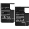 TAYUZH 2 batterie BL-5C 3.7V 1580mAh ricaricabili per Nokia 1100 1101 1112 1208 1209 3100 3120 3650 6230 6600 N70 N72