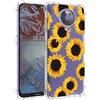 Sidande Custodia per Nokia G10 TA-1334/per Nokia G20 TA-1336/per Nokia 6.3 Sottile Custodia Protettiva in TPU Morbido e Flessibile con Motivo Trasparente Floreale Cover per Nokia G10/G20 girasole