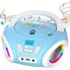 KLIM Candy Stereo per bambino NUOVO + Radio FM + Batterie incluse + Lettore CD Blu con altoparlanti e Radio + Regalo Perfetto