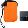kwmobile Custodia in Neoprene con Zip per Smartphone XXS - 3/3,5 - Astuccio Portacellulare a Sacchetto XXS con Cerniera - Borsa in Arancione Fluorescente