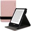 kwmobile Custodia verticale compatibile con Pocketbook Touch Lux 4/5/Touch HD 3/Color (2020)/ Vivlio Lux 5 - Cover con fascia mano e leggìo - Case Custodia e-Reader Flip