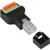 QIANRENON Adattatore RJ45 maschio Quick Connect senza saldatura RJ45 maschio a 8 pin terminale a crimpare connettore di rete RJ45 spina terminale a molla, per installazione rapida sul campo di cavi