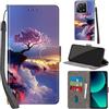 PHINIENLAND Cover per Xiaomi 13T / 13T Pro Case PU Pelle Custodia [Kickstand] [Chiusura magnetica] [Slot per Schede], Portafoglio Flip Custodia per Redmi K60 Ultra,Montagna