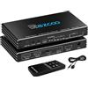 ROFAVEZCO 4K @ 120Hz HDMI 2.1 Switch 4x1 USB C DP1.4 4 porte Switcher con estrattore audio (ottico e 3,5 mm out) VRR ALLM HDCP 2.3 HDR Dolby Vision/Atmos Audio ottico per PS5, Xbox, giochi, telecomando IR