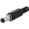 REY Spina jack di alimentazione CCTV maschio 5,5 x 2,5 mm saldabile