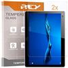 REY Pack 2X Pellicola salvaschermo per Huawei MEDIAPAD M3 Lite 10.1, Pellicole salvaschermo Vetro Temperato 9H+, di qualità Premium Tablet