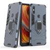 MaiJin Compatibile con Xiaomi Mi Mix 2S Cover, Custodia Armor Anello Cavalletto (Funziona con Il Supporto Magnetico per Auto) Case Paraurti per Xiaomi Mi Mix 2S (Blu Navy)