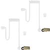 HYSHIKRA Sostituzione Covert Acoustic Air Coil Audio Tube Compatibile con Retevis Motorola Kenwood Baofeng Walkie Talkie, con Clip, Auricolare di Sicurezza (2 pezzi, Trasparente)