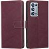 RankOne Cover per OPPO Reno6 Pro 5G (6.55 Inches), Custodia Flip Pelle Portafoglio, Magnetica Libro Bumper Cover Case - Rosso