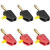 YBFBSJK 4 Pcs Spina a Banana da 32 A Connettore a Banana da 4 mm Nero, Rosso, per Cavi, Scatole, Amplificatori, Ricevitore Av Hifi Stereo