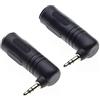 Keple Adattatore audio da 6,35 a 3,5 ad angolo retto, adattatore jack a 90 gradi da 6,35 mm 1/4 pollici stereo femmina a 3,5 mm 1/8 pollici stereo maschio, Confezione da 2