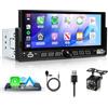 Inefala Autoradio bluetooth 1 Din con Wireless Carplay e Android Auto Radio con Schermo da 6,86 Pollici con Bluetooth, Mirror Link, Supporta FM/RDS, EQ, USB, Type C, Ricarica USB