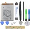 OnlyTech Kit di riparazione batteria per Samsung Galaxy A21S A217, Galaxy A12 A125, Galaxy A02 A022 e Galaxy A13 4G & 5G A135/A136-5000mAh con 10 strumenti e adesivi