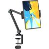 Putilsen Mount Supporto da tavolo per tablet, con supporto regolabile, flessibile, per iPad, Kindle, telefono cellulare e altro, supporto per apparecchi a collo d'oca per tablet da 4,7 a 12,9, nero