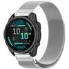 ZoRoll Cinturino QuickFit 20mm Compatibile con Garmin Fenix 8 43mm/7S Pro Solar/7S/6S/6S Pro/5S, Metallo Cinturino in Acciaio Inossidabile Intrecciato a Rete per Garmin Descent Mk3S/Mk2S - Argento