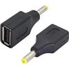 AAOTOKK (2-Pezzi Adattatore di alimentazione DC a USB USB 2.0 Connettore femmina a DC maschio 5V DC per caricabatterie, adatto per tablet,macchine di controllo. (DC 4.0×1.7mm)