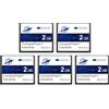THREE COLOUR DOGFISH Dogfish Compact Flash Scheda di Memoria 2GB 5PACK, Industriale CF Card Tipo I per Attrezzature Industriali, Macchine CNC, Sistemi Embedded e Vecchie Fotocamere