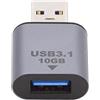 chenyang Adattatore USB 3.1 Gen 2, presa USB a presa USB, trasmissione dati 10 Gbps, 5 V, 3 A, adattatore convertitore di ricarica rapida in lega di alluminio per cuffie/hard disk/telefono