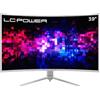 LC-Power Monitor Gaming Curvo 39 QHD VA, 2560x1440, HDR 400, AMD FreeSync 165Hz, 3000R, 99% sRGB, 2x DP 1.4, 2x HDMI 2.0, GamePlus、PIP/PBP、Low Blue, Nero