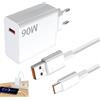 BOULESENM 90 W Caricabatterie rapido con cavo USB C 1 m per 14C 13C Note 14 13 12S 11S 10 9 Pro,Caricatore di ric
