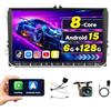 Inefala [8Core 6G+128G] Inefala Autoradio per VW Golf Passat Tiguan Polo Sharan T5 Caddy Skoda Seat, 9 Touchscreen Stereo Auto Bluetooth con Wireless CarPlay Android Auto GPS WiFi RDS/FM SWC Mic Retrocamera