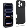 REY Cover in Gel TPU Nera per iPhone 17 PRO, Ultra Sottile 0,33 mm, Morbido Flessibile, Custodia Silicone