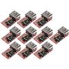 TECNOIOT 10 pezzi Modulo buck DC-DC 6-24V 12V / 24V a 5V 3A Efficienza del caricatore di alimentazione step-down USB 97,5%