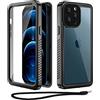 Beeasy Cover per iPhone 12 Pro Max Impermeabile - 360° Militare Antiurto Antipolvere Indistruttibile Resistente, con Protezione Schermo e Fotocamera, IP68 Waterproof Custodia, per Outdoor Subacquea