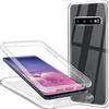 ZYIMOU Cover Compatibile con Samsung Galaxy S10, 360 Gradi Trasparente Ultra Sottile in Silicone TPU Anteriore e PC Indietro Custodia Cellulare Bumper Protezione Premium Resistente Case