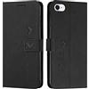 EATCYE Cover per iPhone 8 / iPhone 7 / SE 2020 (4,7 Pollici), Flip Libro Libretto Custodia in Pelle PU per iPhone 8/7/SE 2020 [Protezione Completa] [Slot per Scheda] [Funzione di Supporto] (#Nero)