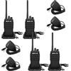 Retevis RT617 Walkie Talkie con Microfono, PMR446 Radio Comunicazione Ricaricabile Ricetrasmittenti Adulti, Altoparlante Non Magnetico, Radio Bidirezionale for Cantiere (4 Pezzi, Nero)