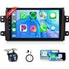 Rimoody 4+64G Android Autoradio per Suzuki SX4 2006-2013/FIAT Sedici 2005-2014 9 Pollici Senza Fili Carplay Autoradio con Android Auto Navi GPS Mirror Link Bluetooth WiFi/FM/RDS/EQ/SWC Telecamera Posteriore