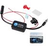 Inajoke Amplificatore antenna autoradio universale 12 V Auto FM Signal Booster Amplificatore antenna 25 dB Alto guadagno con basso rumore, per radio FM, con colla e clip rossa, universale per veicolo
