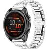 HinZann 26mm QuickFit Cinturino per Garmin Fenix 9/9 Pro/D2 Mach 2 Pro 51mm | Acciaio Inossidabile, Metallo Cinturini di Ricambio per Garmin D2 Mach 2 / Fenix 8/8 Pro / Quatix 8 / Tactix 8 51mm, Argento