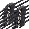 1aTTack.de 618296 Adattatore prolunga CAT7 Cat.7-0,5 m - Cavo Ethernet Cavo di rete Lankabel 10 Gb/s cavo grezzo con presa (RJ45) Cat6a 10 pezzi - nero