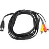 VBESTLIFE Cavo DIN da 8 Pin a 3, Cavo AV Stereo DIN da 8 Pin Maschio a Maschio per Uscita Segnale di Apparecchiature Audio Video, 9,8 Piedi