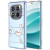 YUXING Cover Trasparente per Xiaomi Redmi Note 14 Pro 5G / Poco X7 5G - Custodia Protettiva Sottile in TPU Morbido Antiurto con Carino Motivo Disegno Cool (Kitten)